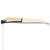 vidaXL Manual Retractable Awning with LED 300x250 cm Yellow and White