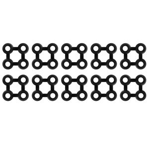 vidaXL Mat Connectors 10 pcs Rubber Black