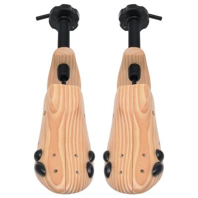 vidaXL Shoe Trees 2 Pairs Size 36-40 Solid Pine Wood
