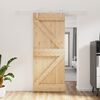 vidaXL Sliding Door with Hardware Set 85x210 cm Solid Wood Pine