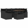 vidaXL Garden Sofa Set 7 pcs Black and Brown