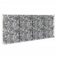vidaXL Gabion Wall with Covers Galvanised Steel 200x20x85 cm