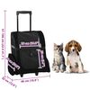 vidaXL Pet Trolley 3-in-1 Design Black 48x32x(57-106) cm Oxford Fabric