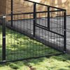 vidaXL Dog Kennel Black 27 m&sup2; Steel