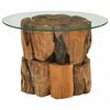 vidaXL Coffee Table Solid Teak Driftwood 60 cm
