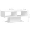 vidaXL Coffee Table High Gloss White 103.5x50x44.5 cm Engineered Wood