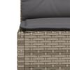 vidaXL 10 Piece Garden Sofa Set with Cushions Grey Poly Rattan