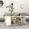 vidaXL Coffee Table White and Sonoma Oak 100x50x40 cm Engineered Wood