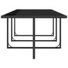 vidaXL 13 Piece Outdoor Dining Set with Cushions Poly Rattan Black