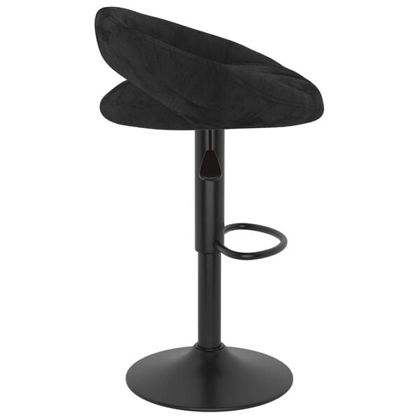 vidaXL Bar Stools 2 pcs Black Velvet
