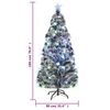 vidaXL Pre-lit Christmas Tree Green and White 180 cm Fibre Optic