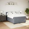 vidaXL Box Spring Bed with Mattress Dark Grey Double Velvet
