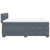 vidaXL Box Spring Bed with Mattress Dark Grey Double Velvet