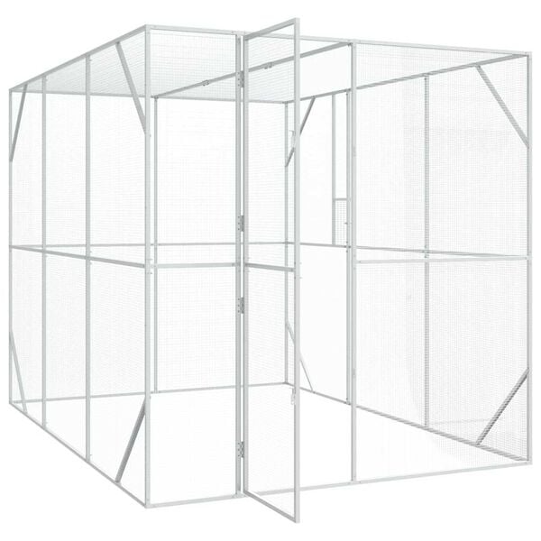 vidaXL Bird Cage Anthracite 210 x 304 x 213 cm Galvanised Steel