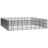 vidaXL Outdoor Dog Kennel Steel 74,65 m&sup2;