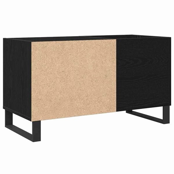 vidaXL Record Cabinet Black Oak 85 x 38 x 48 cm Engineered Wood