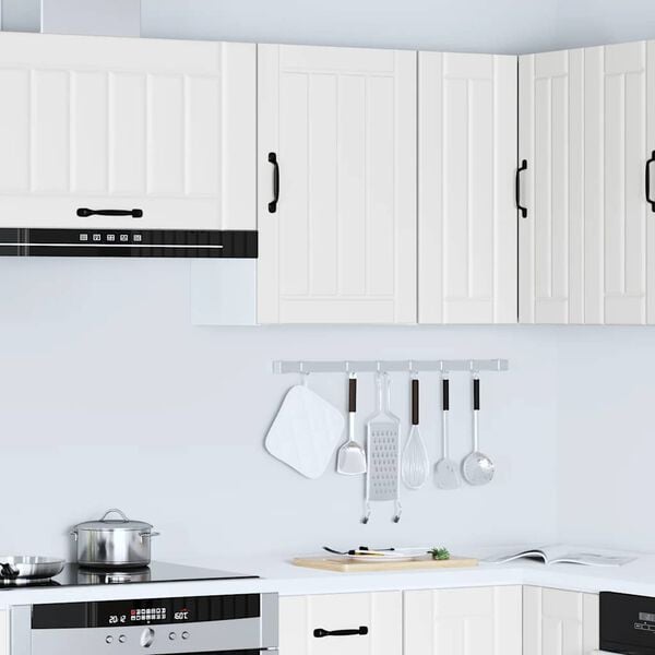 vidaXL Kitchen Wall Cabinet Lucca White Engineered Wood