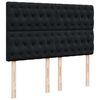 vidaXL Ottoman Bed with Mattresses Black Double Velvet