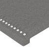 vidaXL LED Headboard Dark Grey 144 cm Fabric