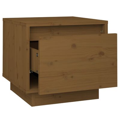 vidaXL Bedside Cabinet Honey Brown 35x34x32 cm Solid Wood Pine