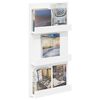vidaXL Magazine Rack with Shelf White 51 x 11 x 102 cm Engineered Wood