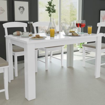 vidaXL Dining Table 140x80x75 cm White