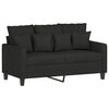 vidaXL 3 Piece Sofa Set with Cushions Black Fabric