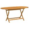 vidaXL Folding Garden Table 160x85x75 cm Solid Eucalyptus Wood