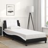 vidaXL Bed Frame with LED without Mattress "Zadar" Black and White 90x190 cm