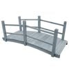 vidaXL Garden Bridge Grey 140x60x56 cm Solid Firwood