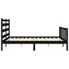 vidaXL Bed Frame without Mattress Black King Size Solid Wood Pine