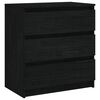 vidaXL Bedside Cabinet Black 60x36x64 cm Solid Pinewood