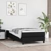 vidaXL Box Spring Bed with Mattress Black 106x203 cm King Single Size Fabric