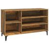 vidaXL Shoe Cabinet | Smoked Oak | Engineered Wood, Metal | Medium