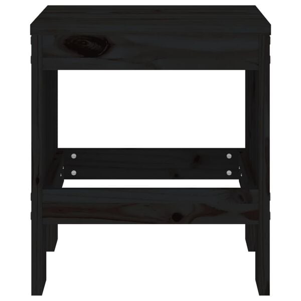 vidaXL Garden Stools 2 pcs Black 40x36x45 cm Solid Wood Pine