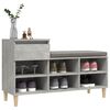 vidaXL Shoe Cabinet Concrete Grey 102x36x60 cm Engineered Wood