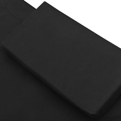 vidaXL Outdoor Lounge Bed Fabric Black