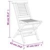 vidaXL Folding Garden Chairs 6 pcs 47x63x90 cm Solid Wood Teak