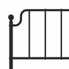 vidaXL Metal Replace Headboard Black 150 cm