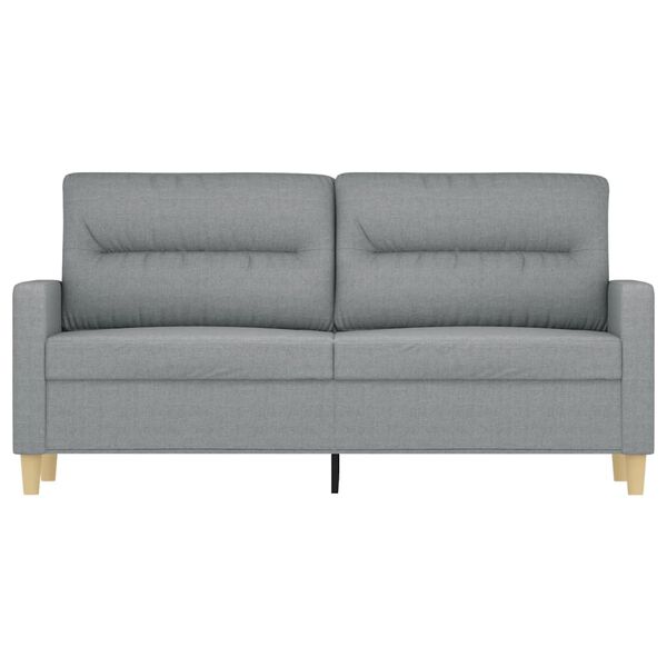 vidaXL 2-Seater Sofa Light Grey 140 cm Fabric