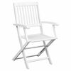 vidaXL 7 Piece Folding Outdoor Dining Set Solid Acacia Wood White