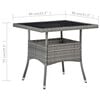 vidaXL 5 Piece Garden Dining Set Poly Rattan and Glass Grey