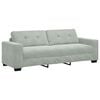 vidaXL 3-Seater Sofa Light Grey 220x78x80 cm Velvet