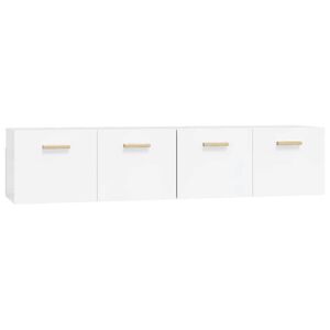 vidaXL Wall Cabinets 2 pcs High Gloss White 80x35x36,5 cm Engineered Wood