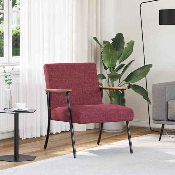 vidaXL Armchair Wine Red 59 x 75 x 78 cm Fabric