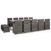 vidaXL 15 Piece Outdoor Dining Set with Cushions Poly Rattan Anthracite