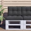 vidaXL Pallet Cushions 2 pcs Black Fabric