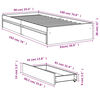 vidaXL Bed Frame with Drawers without Mattress White 90x190 cm Single