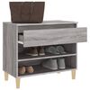vidaXL Shoe Cabinet Grey Sonoma 70x36x60 cm Engineered Wood