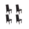 vidaXL Dining Chairs 4 pcs Brown Faux Leather